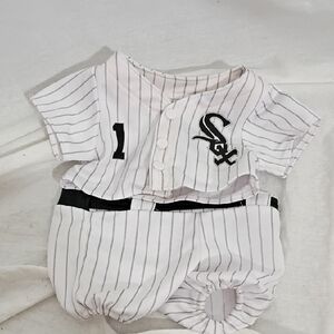 EUC Build-A-Bear White Sox Outfit Shirt And Bottoms BABW  # 1 Baseball Jersey
